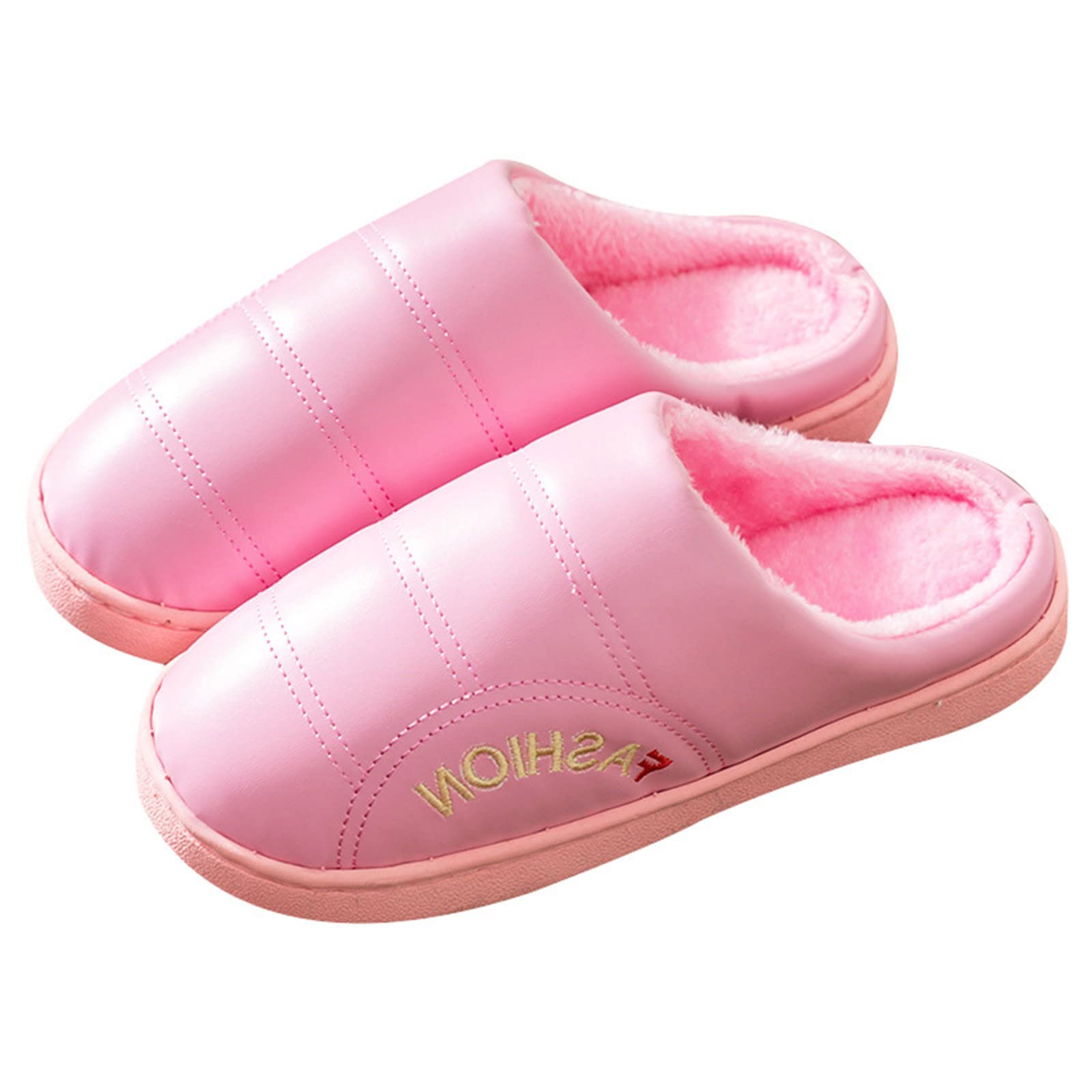 Valentine's Day Slippers for Women & Men - Soft Leather House Shoes with Memory Foam Insoles - Cozy Indoor/Outdoor Slippers for Couples Gift, Lounge Wear & Home Comfort