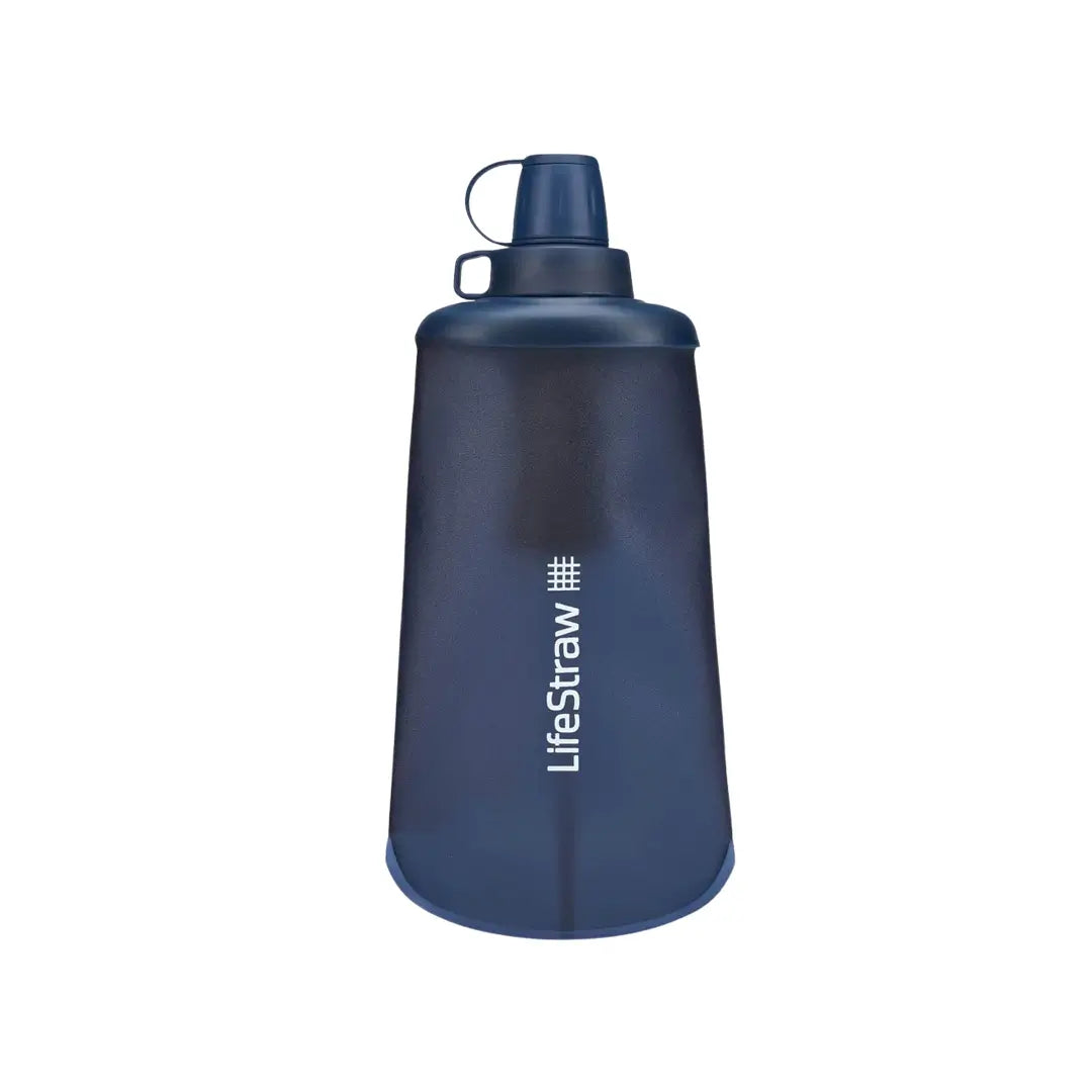 LifeStraw Collapsible Squeeze Water Filter Bottle 650ml - Portable Water Purifier for Hiking, Camping & Travel - BPA-Free Emergency Survival Gear