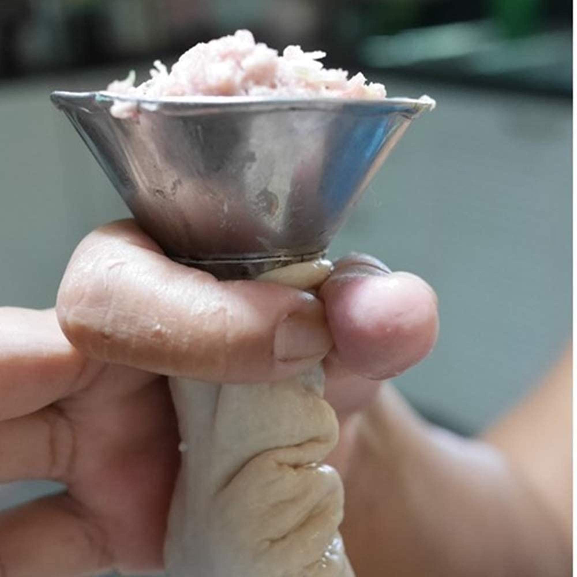 Premium Stainless Steel Sausage Stuffer Funnel - 3.25
