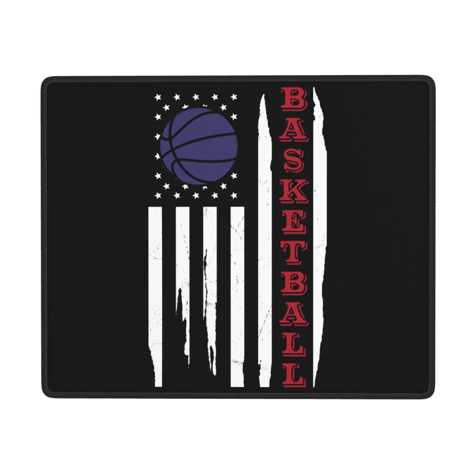 SIYTUAU American Flag Basketball Mouse Pad - Waterproof, Non-Slip Rubber Gaming Mousepad for Laptop & Office (7x9 inches) - Perfect for Gamers, Work & Patriotic Decor