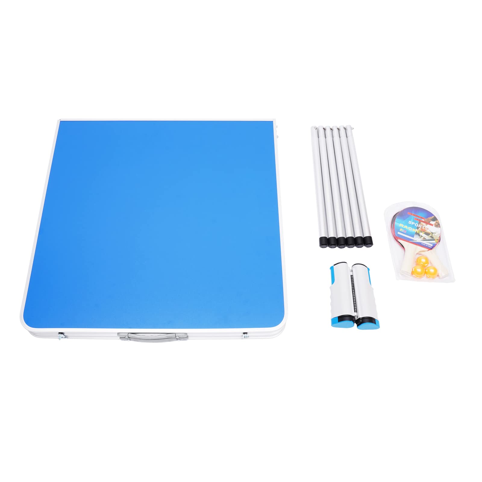 Foldable Ping Pong Table Top - Indoor/Outdoor Table Tennis Set with Rackets, Net & Compact Storage | Perfect for Small Spaces, Apartments, Game Rooms & Backyard Fun