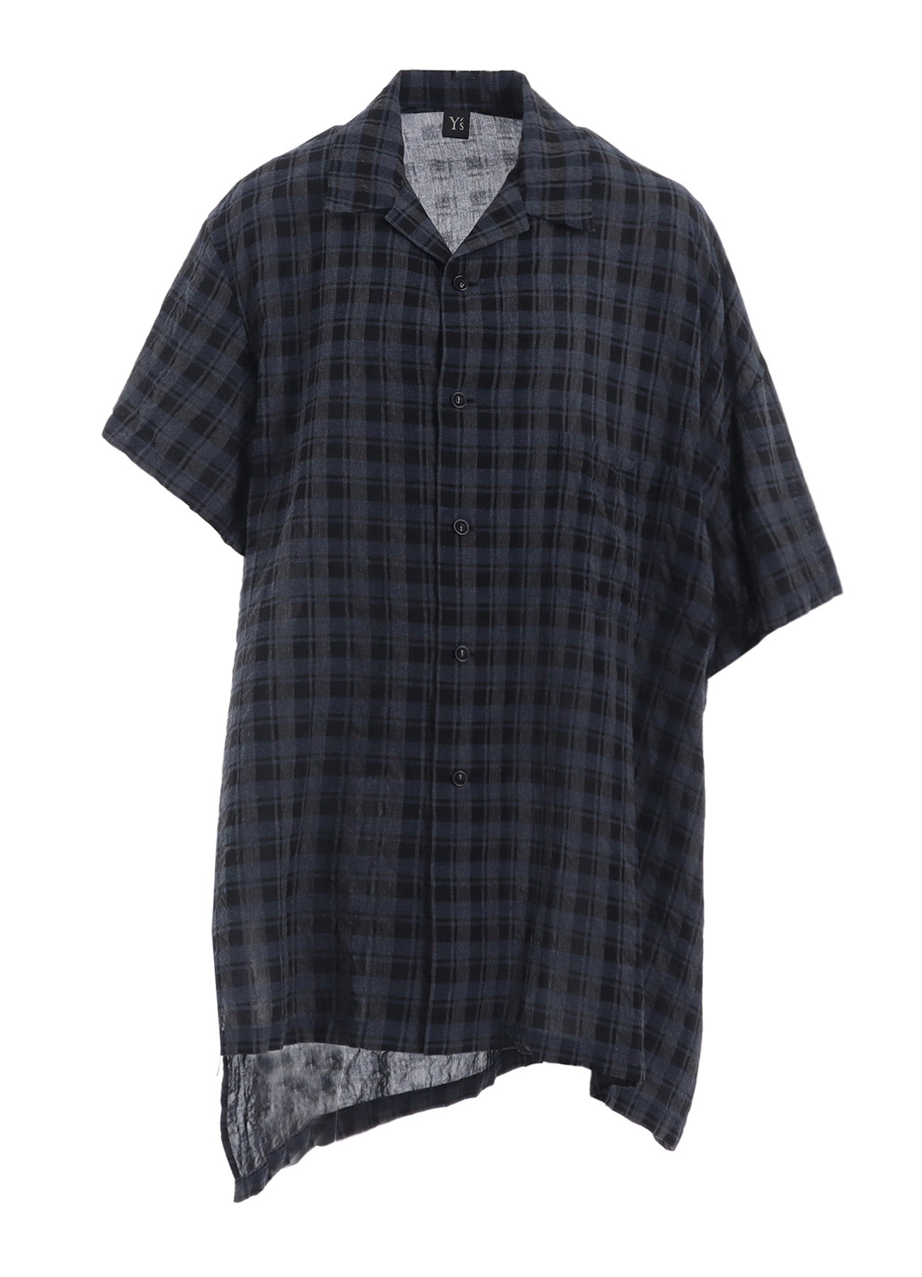 Stylish Cotton Cupro Mini Plaid Asymmetric Shirt for Women | Trendy Oversized Button Down Blouse | Perfect for Casual Outfits, Office Wear & Date Nights