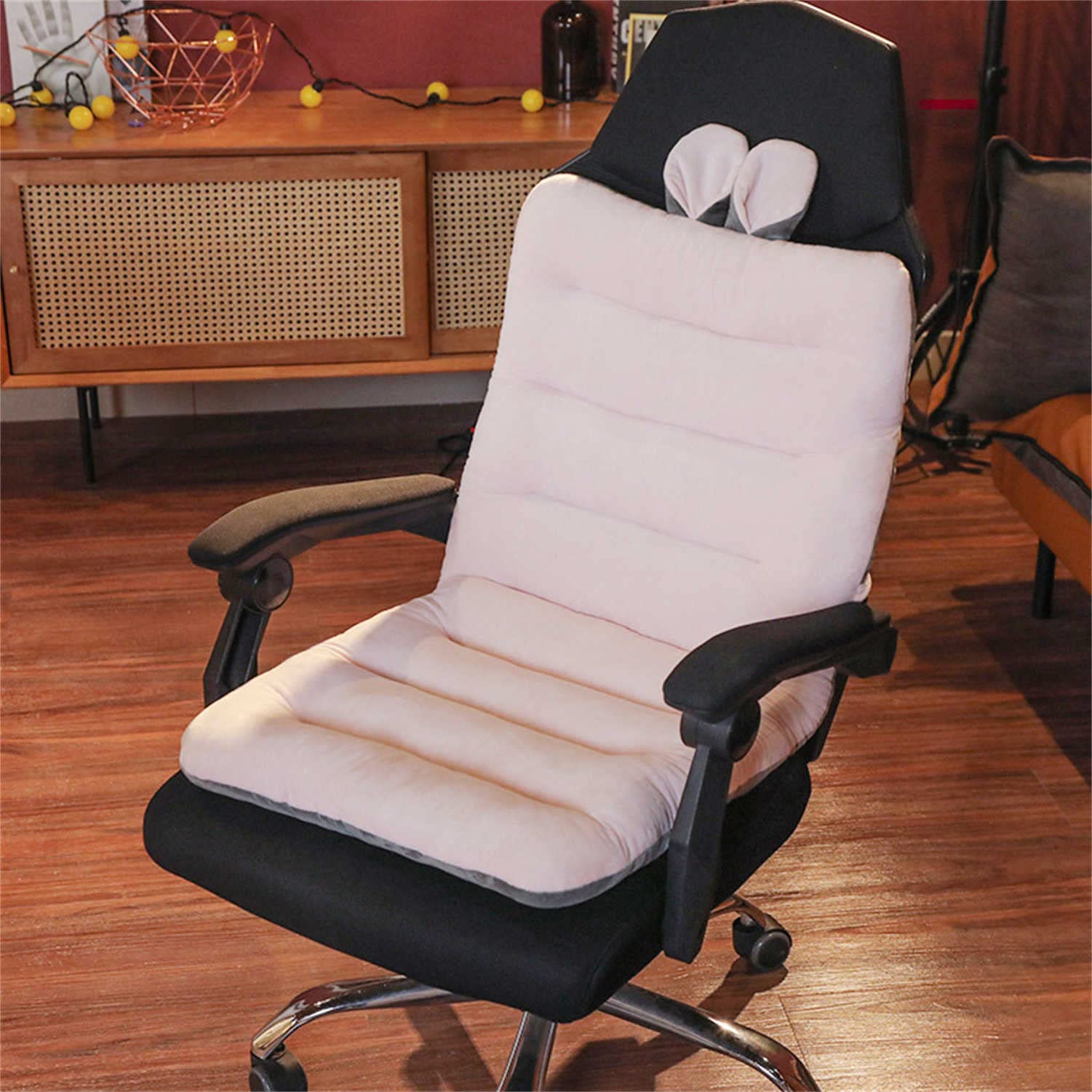 **Plush Thickened Chair Cushion with Ties - Detachable Seat & Back Support Pillow for Sofa, Car, Office & Patio - Comfortable Home & Office Decor**    *(Perfect for Enhancing Comfort in Living Rooms, Workspaces, or Long Drives!)*