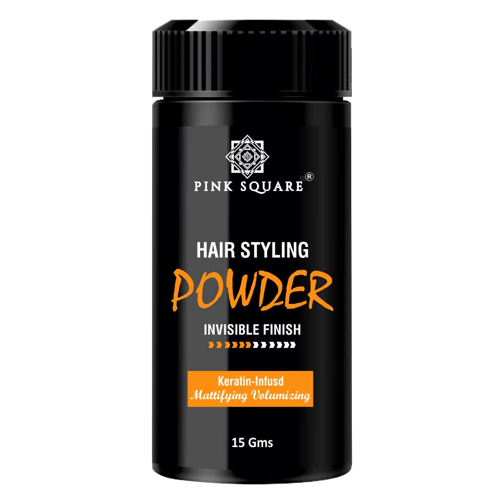 Strong Hold Pink Square Hair Volumizing Powder - Matte Finish, 24-Hour Hold | Natural & Safe Hair Styling Powder (15g) | Perfect for Fine Hair, Updos, and Volume Boost for Special Occasions