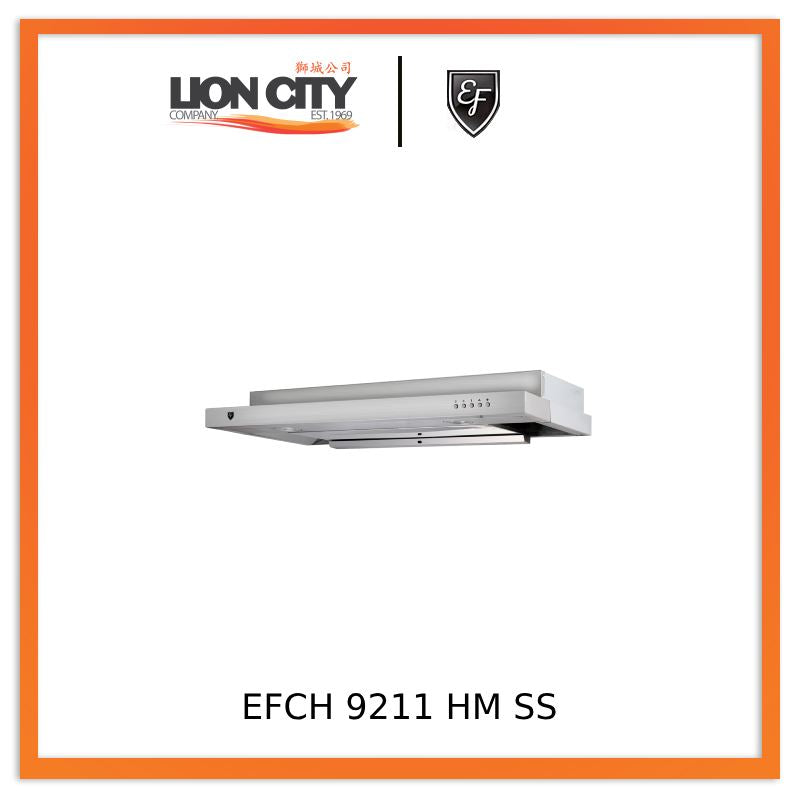 EF EFCH 9211 HM SS Stainless Steel Range Hood - 30 Inch Under Cabinet Kitchen Vent Hood with LED Lights & 3 Speed Fan - Perfect for Modern Home Cooking & Smoke Removal