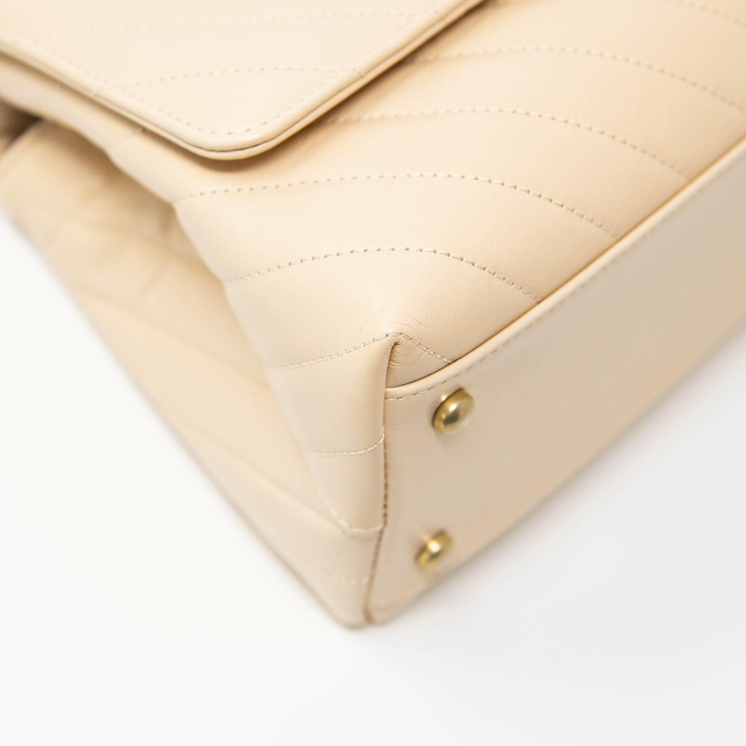 Chanel Beige Medium Coco Handle Bag - Classic Quilted Leather Crossbody & Shoulder Purse for Women | Perfect for Work, Date Night & Special Occasions