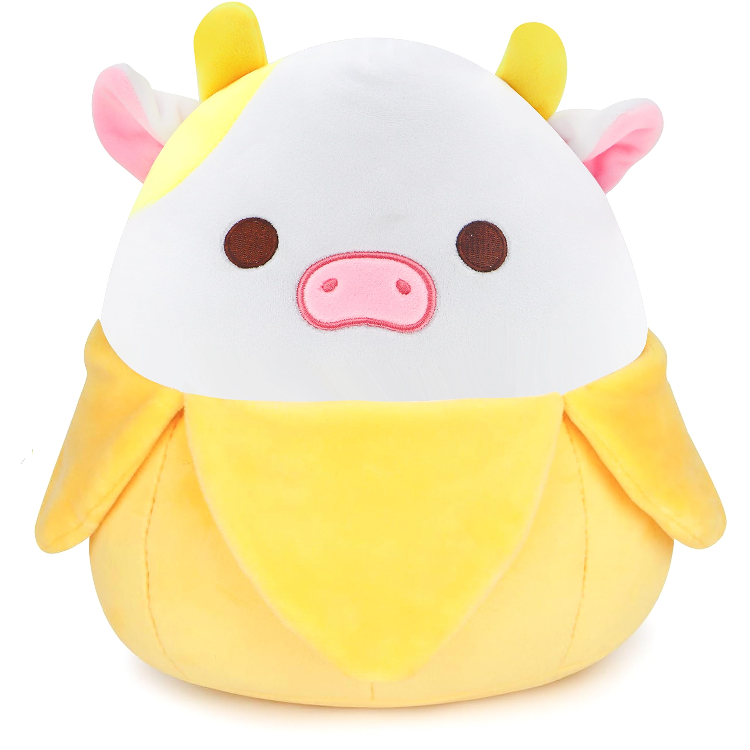11-inch Adorable Banana Cow Plush Toy - Kawaii Stuffed Animal Gift for Kids, Girls & Boys - Perfect for Birthdays, Christmas & Home Decor - Soft Cuddly Pillow for Bedroom, Nursery & Playroom