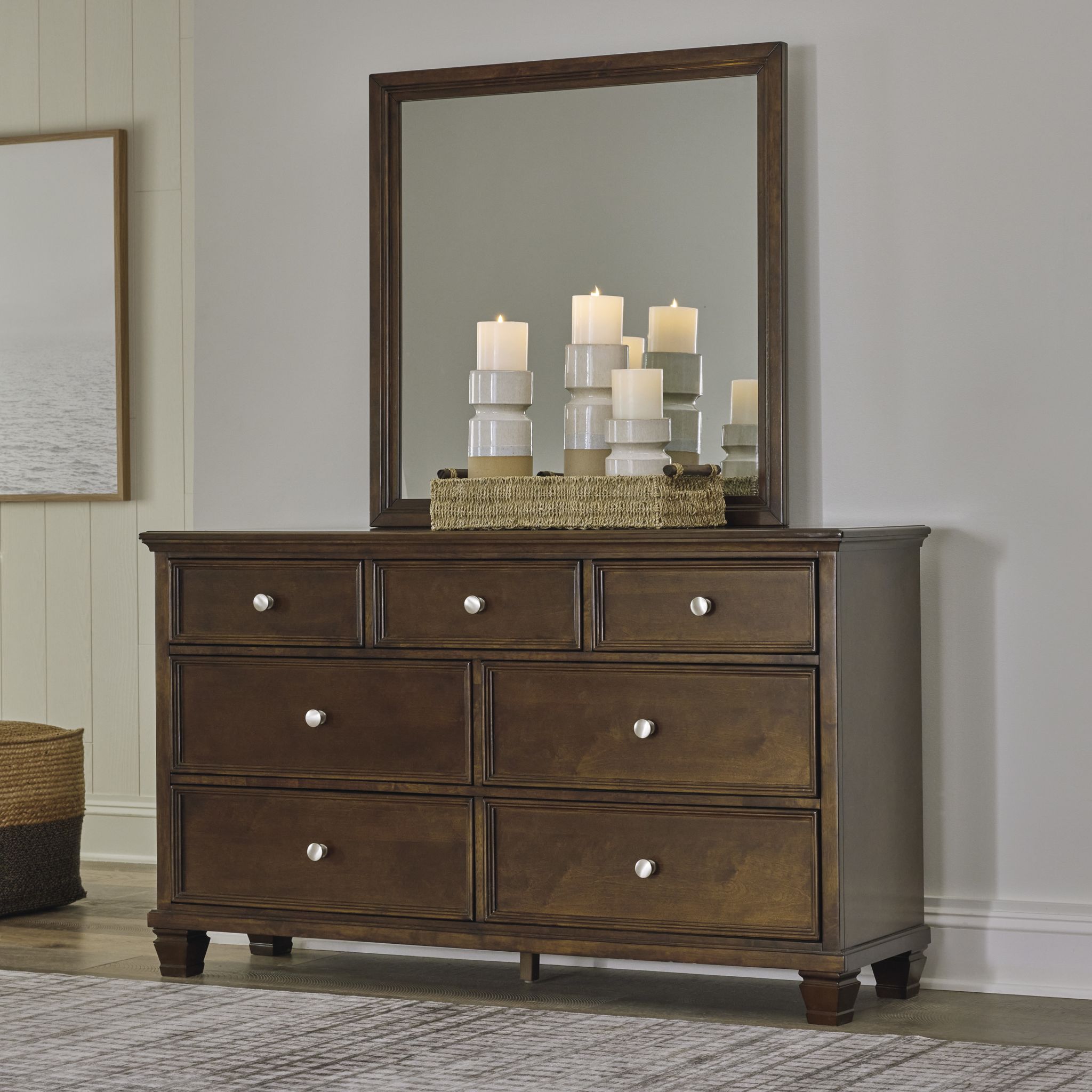 Danabrin 6-Piece Panel Bedroom Set in Rich Brown - Perfect for Master Bedrooms & Guest Rooms