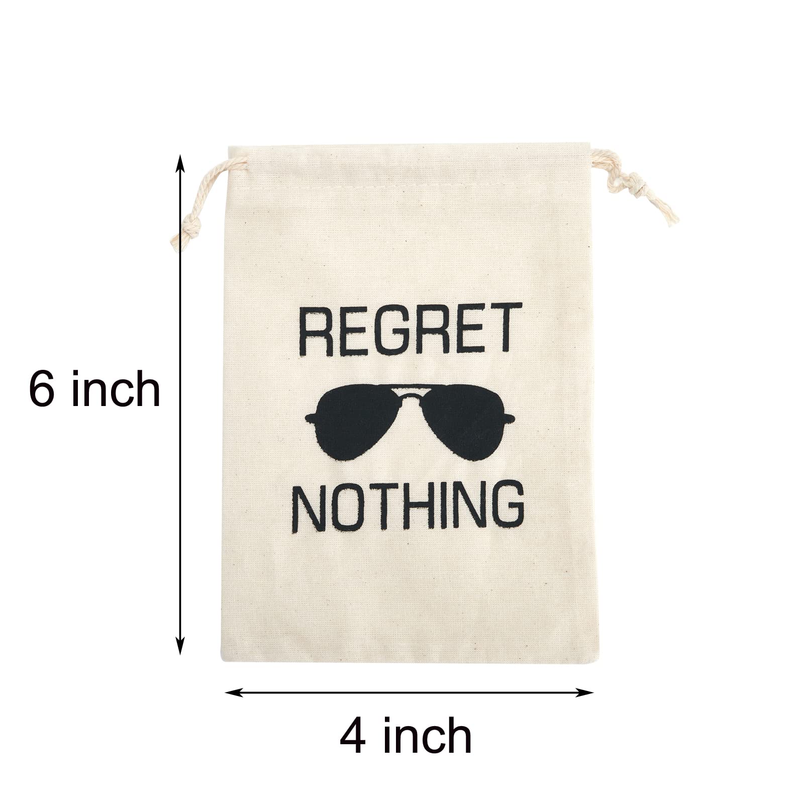 LOOKSGO 10 Pack 4x6 Inch Wedding Hangover Kit - Cotton Drawstring Bags for Bachelorette Party Favors, Bridal Shower Gifts & Girls Night Out Essentials - Perfect for Hangover Relief & Party Survival Kits