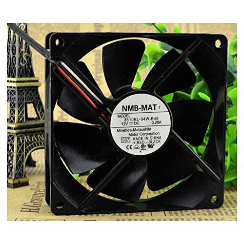 NMB 9025 12V 9CM Ball Bearing Cooling Fan 3610KL-04W-B49 0.28A - Perfect for PC Cooling, Electronics, and Server Rack Ventilation