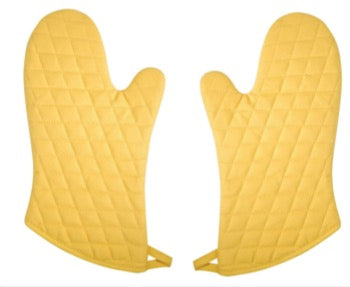 Heat Resistant Lemon Print Oven Mitt - Kitchen Baking Glove for Cooking, Grilling & BBQ - Perfect for Baking, Roasting & Handling Hot Dishes