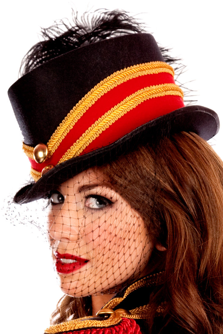 Miss Prince Top Hat - Elegant Victorian Style Top Hat for Women | Perfect for Cosplay, Steampunk, Halloween & Themed Parties