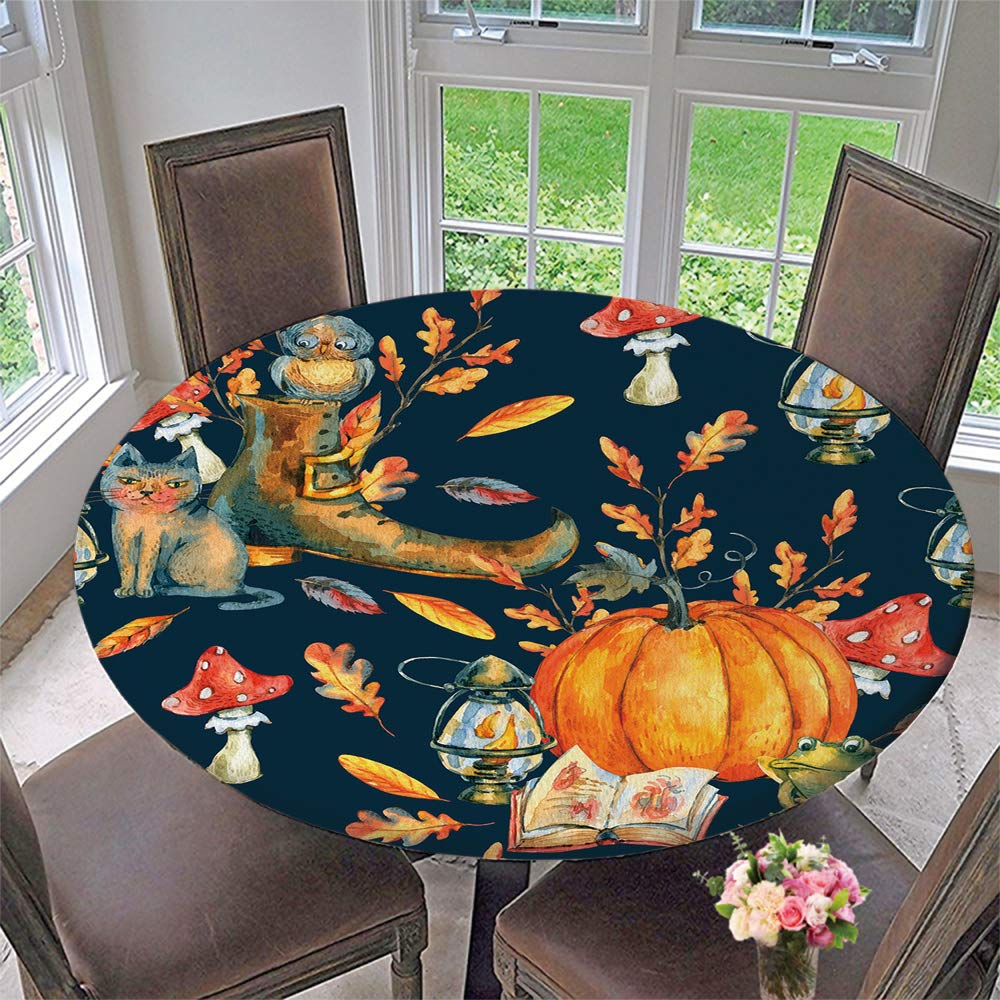 Waterproof Elastic Round Table Cover 55