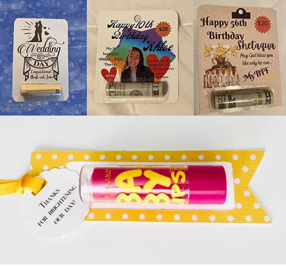 20PCS Clear Plastic Dome Money Card Holders with Adhesive Tape - DIY Lip Balm Pouch, Chapstick Holder & Custom Gift Card Wallets for Thanksgiving Gifts (Perfect for Party Favors, Wedding Invitations & Small Gift Packaging)