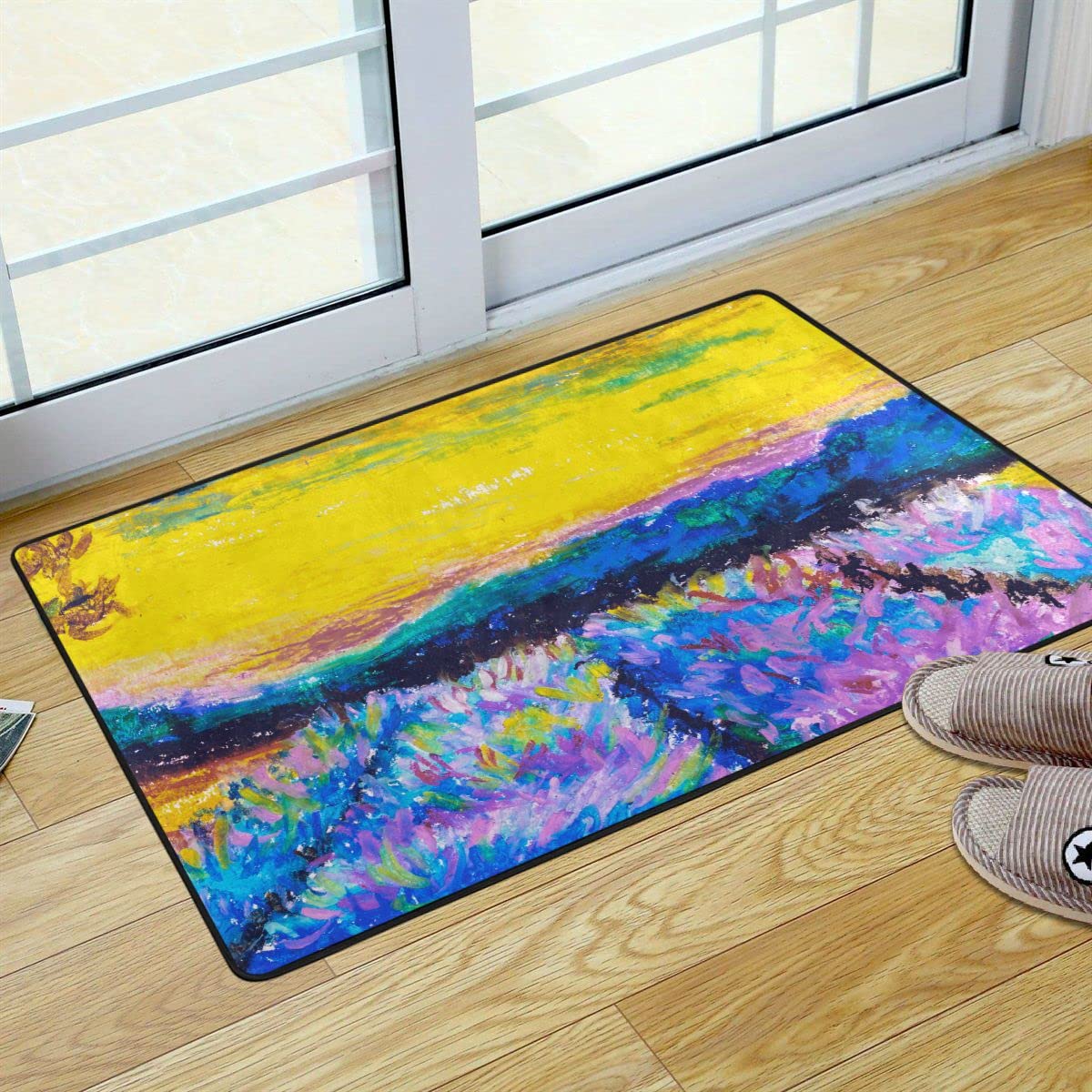 Provence Lavender Oil Painting Rug - Non-Slip Kitchen Mat 36x24