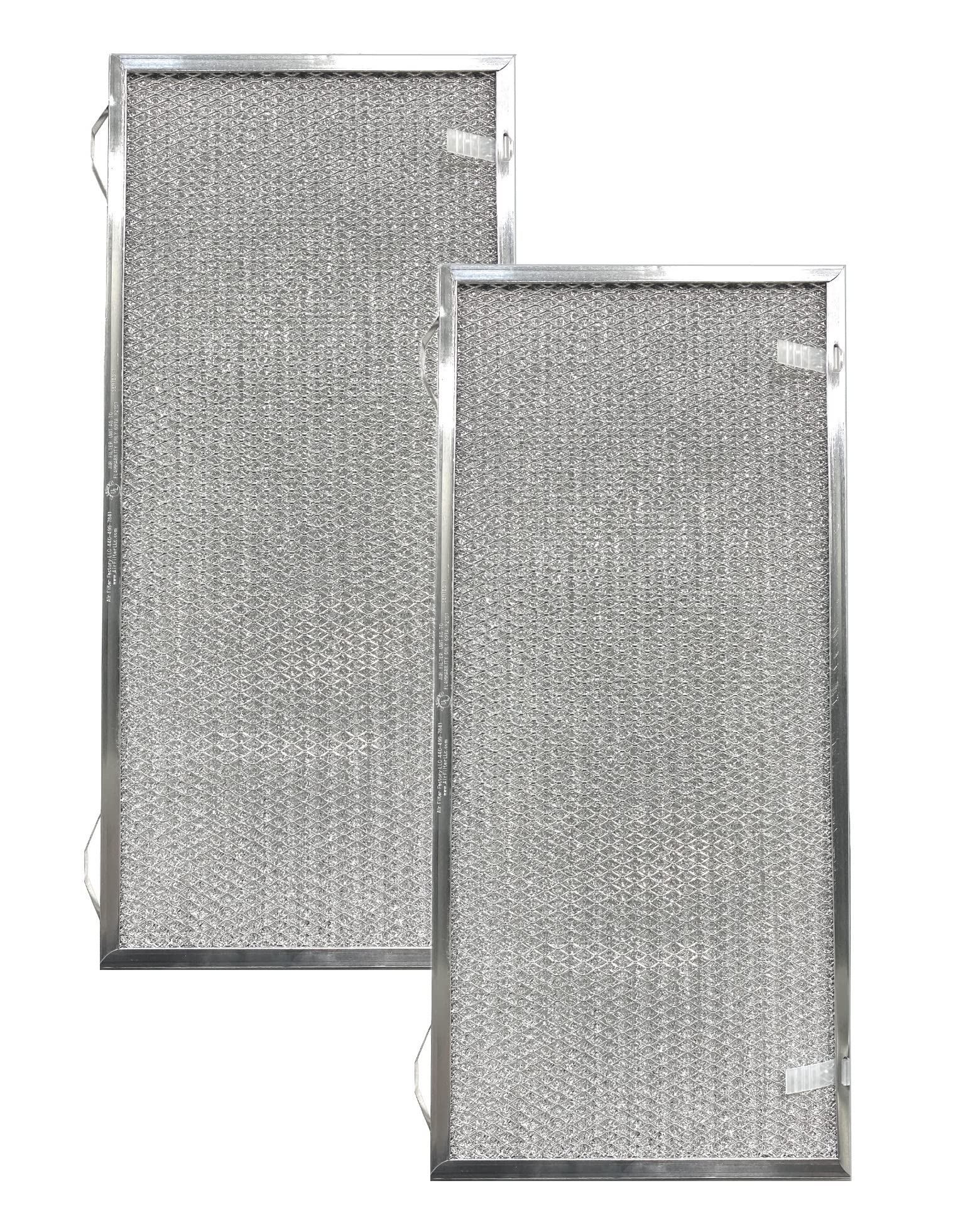GE WB13X5001 Compatible Air Filter Replacement - 2 Pack Aluminum Mesh Grease Filters for Range Hoods | Durable & Washable | Perfect for Kitchen Ventilation & Smoke Removal