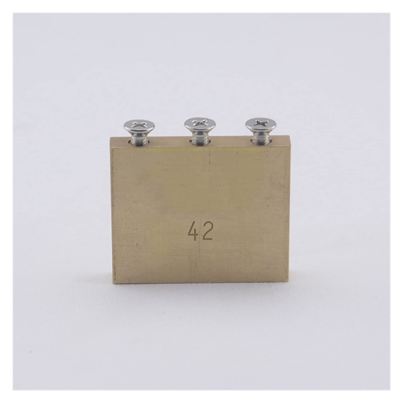 1 Piece Electric Guitar Brass Block for Tremolo System Bridge - 42mm Upgrade Part for Stratocaster Style Guitars - Improve Sustain & Tone - Perfect for Rock, Blues & Metal Performances