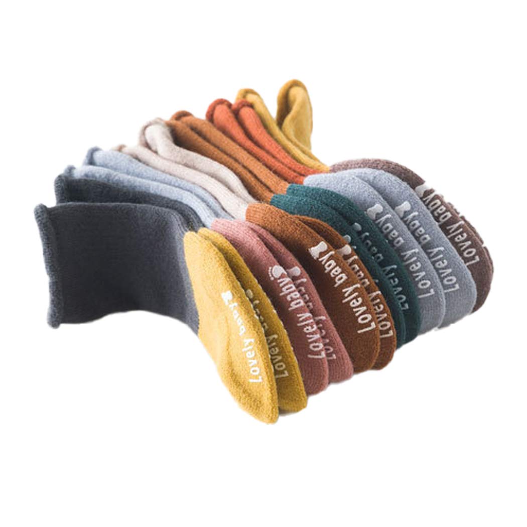 Ashmyova Anti-Slip Baby Socks for Boys & Girls - Warm Winter Wool & Cotton Toddler Socks for Newborns (Unisex) - Perfect for Indoor Play, Crawling & Cold Weather Protection