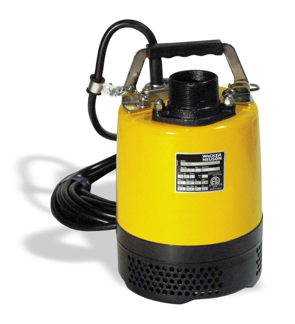 500 GPH 2/3HP Submersible Water Pump for Pool, Basement, Outdoor & Pond Draining - Heavy Duty Plastic Utility Pump 110V/60Hz 6.1A - Perfect for Flood Control, Aquariums & Garden Irrigation