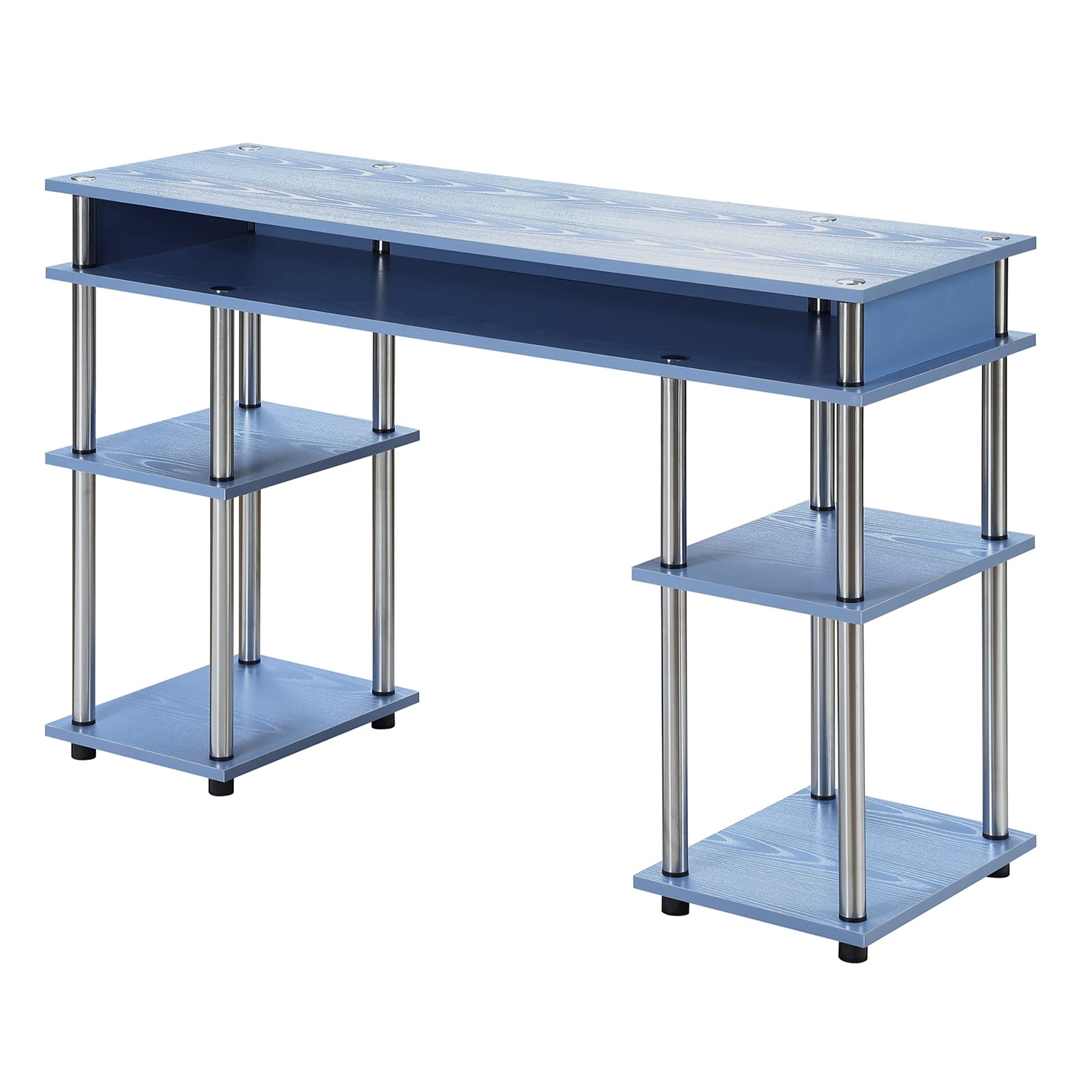 Ergode Designs2Go No Tools Student Desk with Shelves - Portable Study Desk for Kids & Teens - Perfect for Dorm Rooms, Bedrooms & Small Spaces