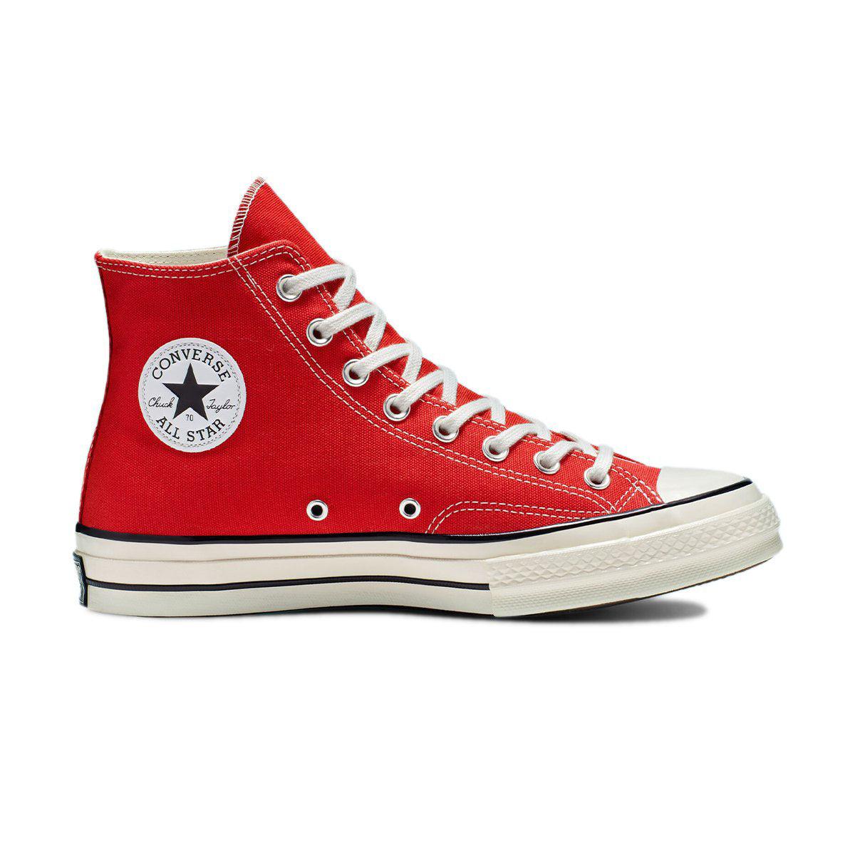 Converse All Star Chuck 70 High Top Sneakers in Enamel Red - Classic Canvas Shoes for Men & Women | Perfect for Casual Wear, Street Style & Everyday Fashion