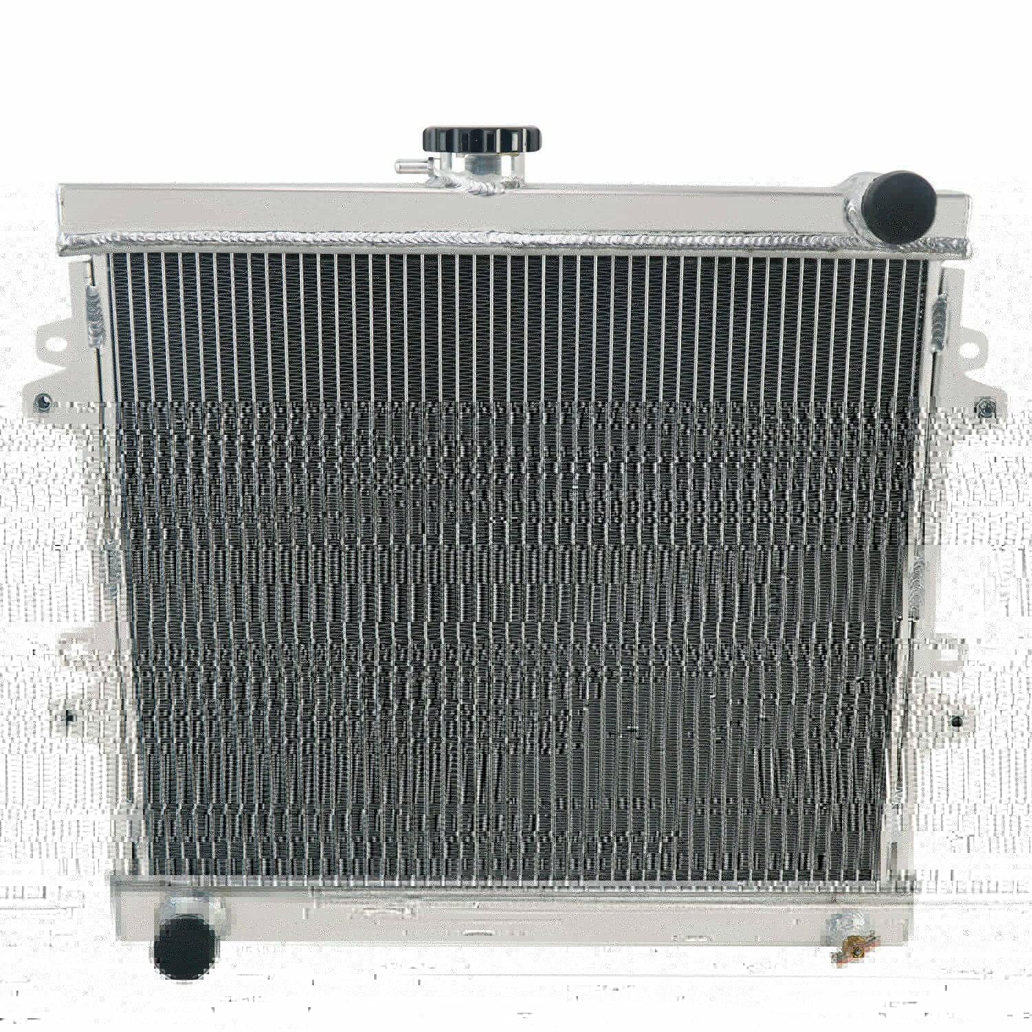 High-Performance Aluminum Radiator for 1984-1995 Toyota 4Runner & Pickup 2.4L L4 Gas/Diesel Engine - 3 Row All-Aluminum Cooling System with Shroud & Fan Relay Kit - Perfect for Off-Roading, Towing & Extreme Weather Conditions