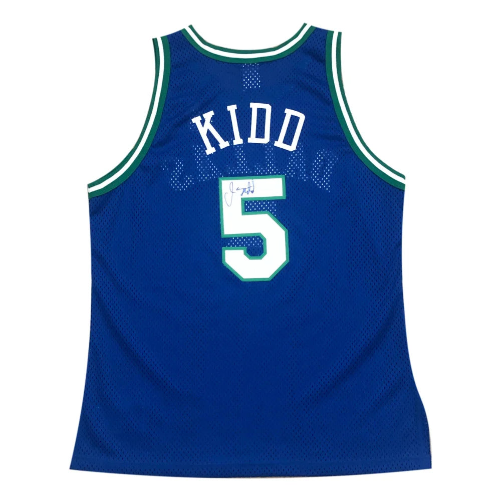 Jason Kidd Autographed Dallas Mavericks Jersey - NBA Champion Signed Memorabilia with JSA COA - Perfect for Sports Collectors and Mavericks Fans Display