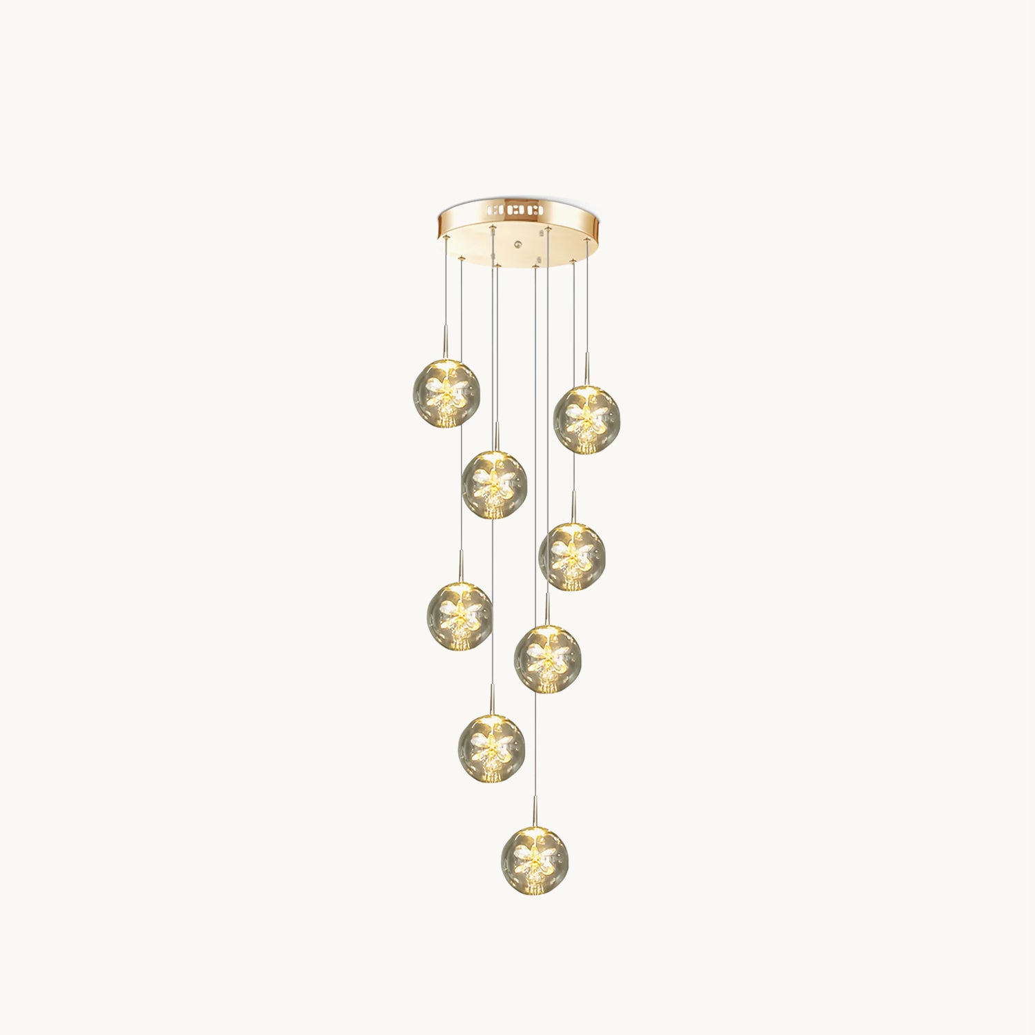Elegant Crystal Flower Chandelier - Vintage Ceiling Light Fixture for Dining Room, Bedroom & Living Room Decor | Perfect for Wedding, Home & Luxury Interior Lighting