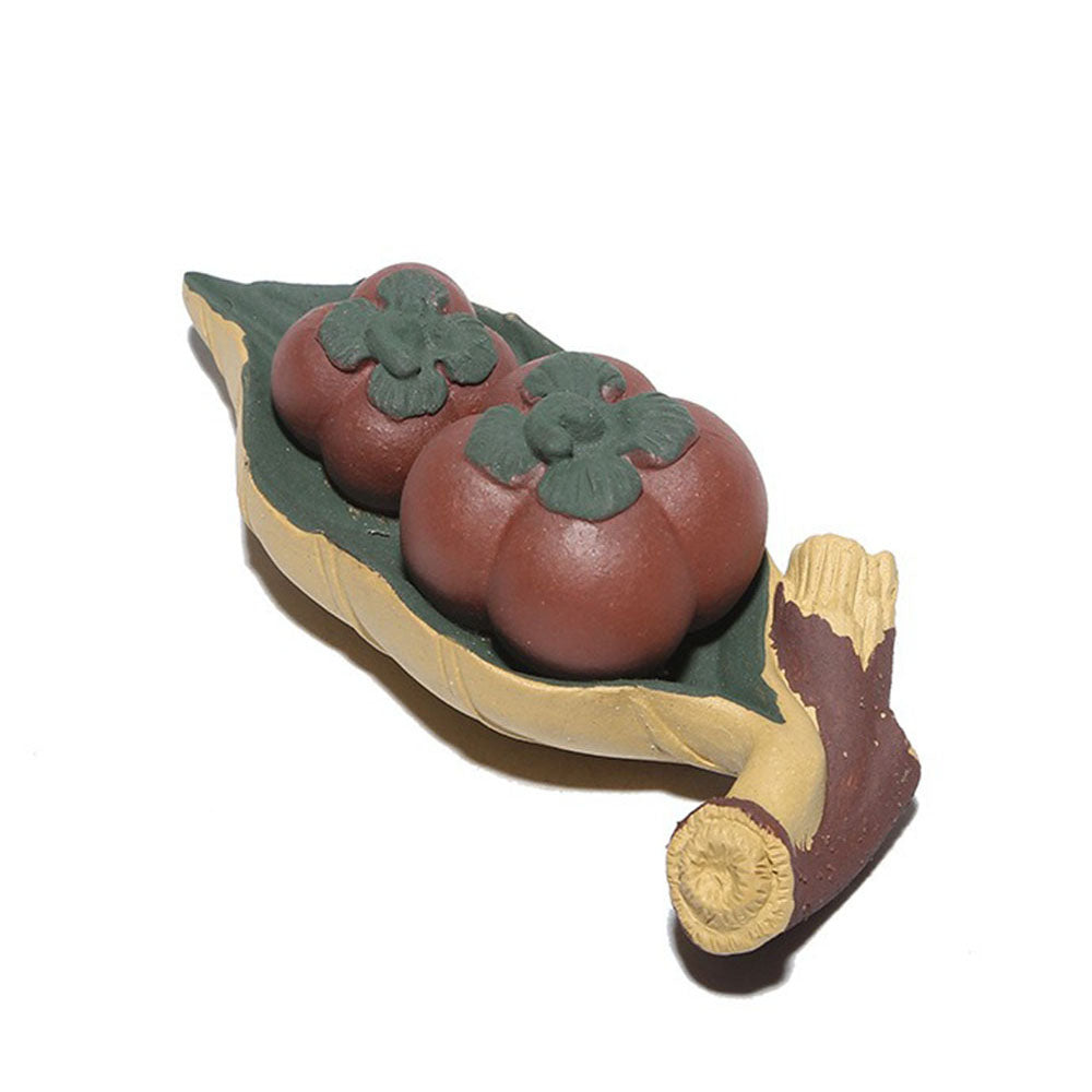 Yixing Clay Persimmons Tea Pet - Handmade Ceramic Tea Companion for Gongfu Tea Ceremony | Perfect Gift for Tea Lovers | Enhance Your Tea Brewing Experience