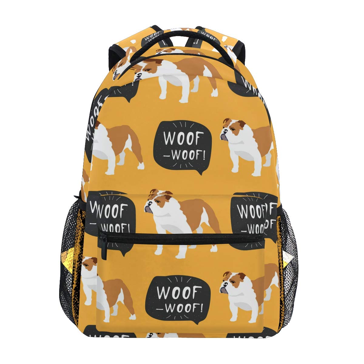 Senya English Bulldog Backpack - Durable School Bag, Travel Daypack & Rucksack for Students | Perfect for College, Hiking & Everyday Use