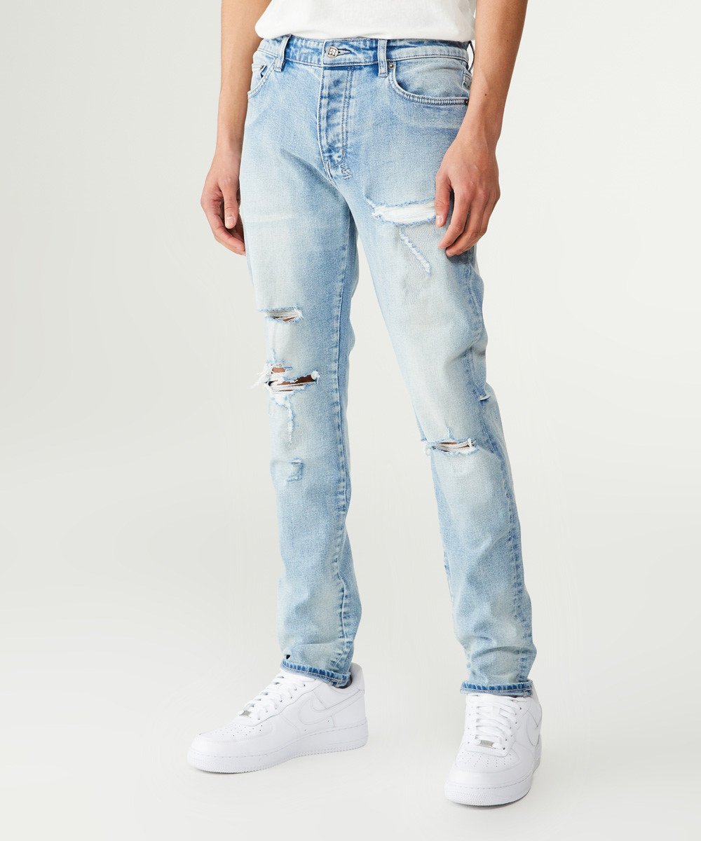 Chitch Punk Blue Thrashed - Vintage Distressed Denim Jacket for Men & Women | Perfect for Concerts, Streetwear & Casual Outfits