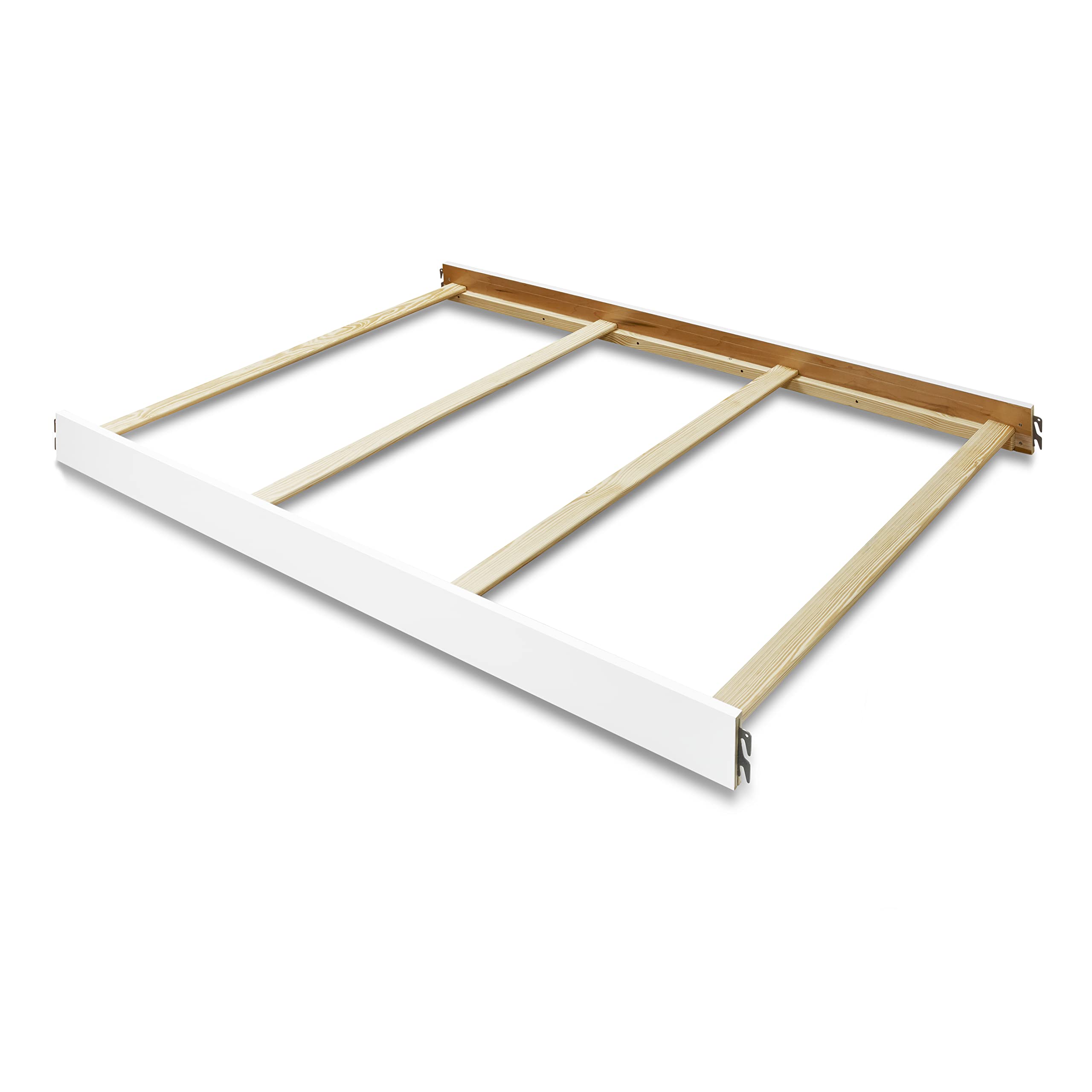 Sorelle Furniture Convertible Wood Bed Rails for Toddler & Full-Size Beds - White | Crib Conversion Kit | Safe & Sturdy Bed Guard Rails for Kids Room, Nursery & Guest Bed Use