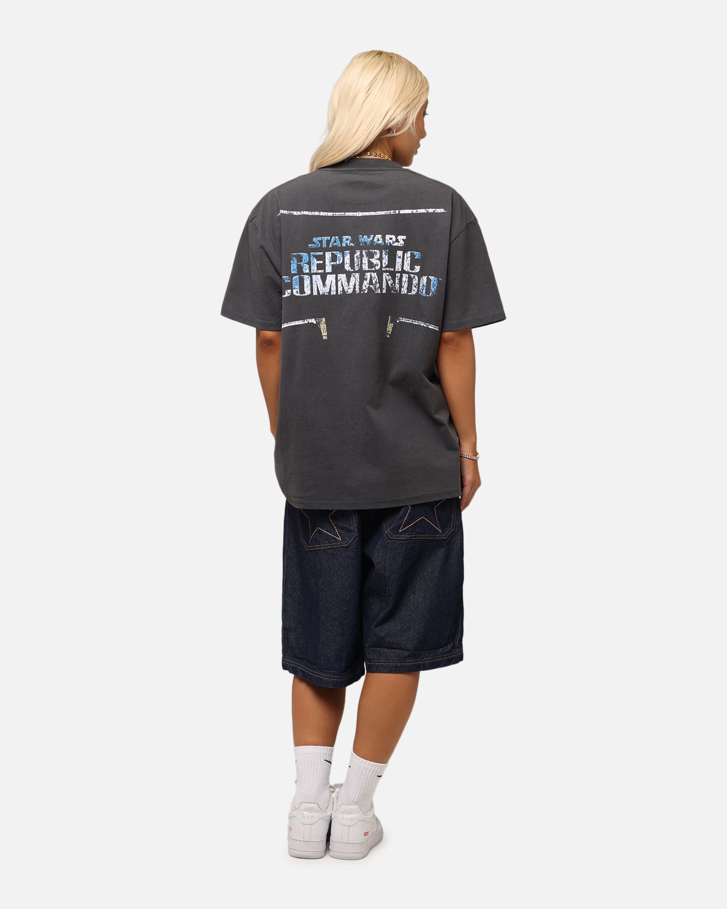 Star Wars Battlefront Republic Commando Heavy T-Shirt - Vintage Black Wash Cotton Tee for Men - Perfect for Cosplay, Gaming & Star Wars Fan Events