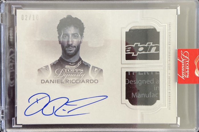 Daniel Ricciardo #SDA DR Dual Relic Auto 2020 Topps Dynasty F1 Racing Card - Rare Collectible for F1 Fans, Sports Memorabilia Enthusiasts & Card Investors
