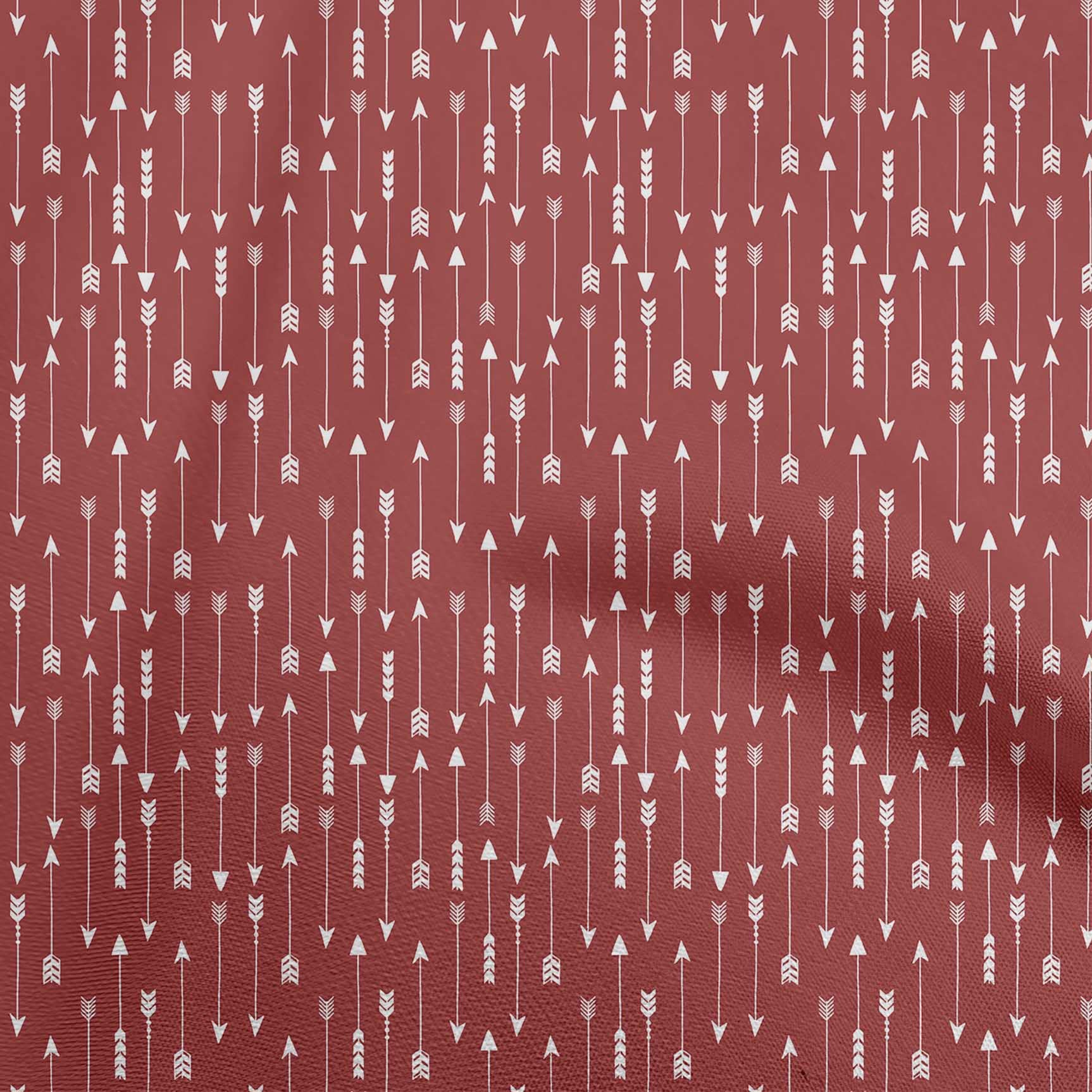 oneOone Rayon Red Fabric Arow - 56 Inch Wide Printed Sewing Material by The Yard for DIY Clothing, Dresses & Crafts - Perfect for Apparel, Home Decor & Quilting Projects