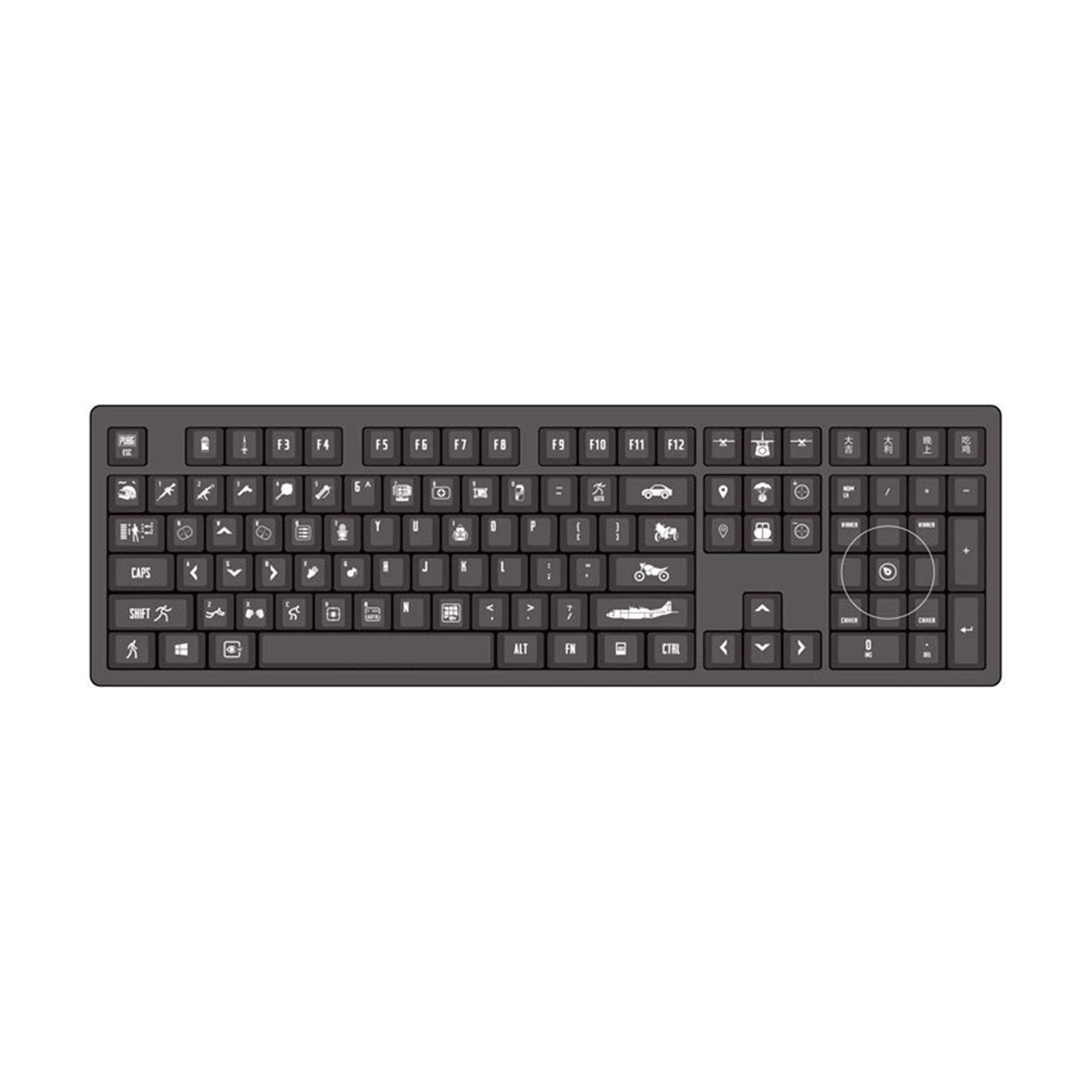 Premium ABS Translucent Backlit Keycaps for Mechanical Keyboards - 108 Keys Thickened Set (Silver) | Perfect for Gaming, Typing & Customizing PUBG, CS:GO & RGB Keyboards