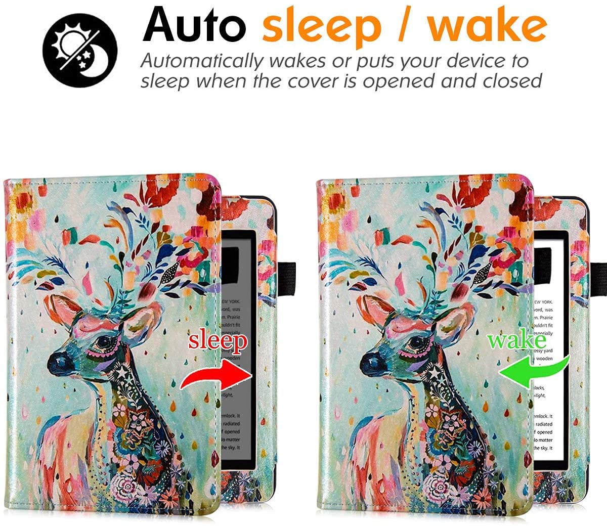 Premium Kindle Paperwhite Case (10th Gen/2018 & All Versions) - Smart Protective Cover with Hand Strap, Foldable Stand, Auto Wake/Sleep - Perfect for Reading, Travel & Daily Use