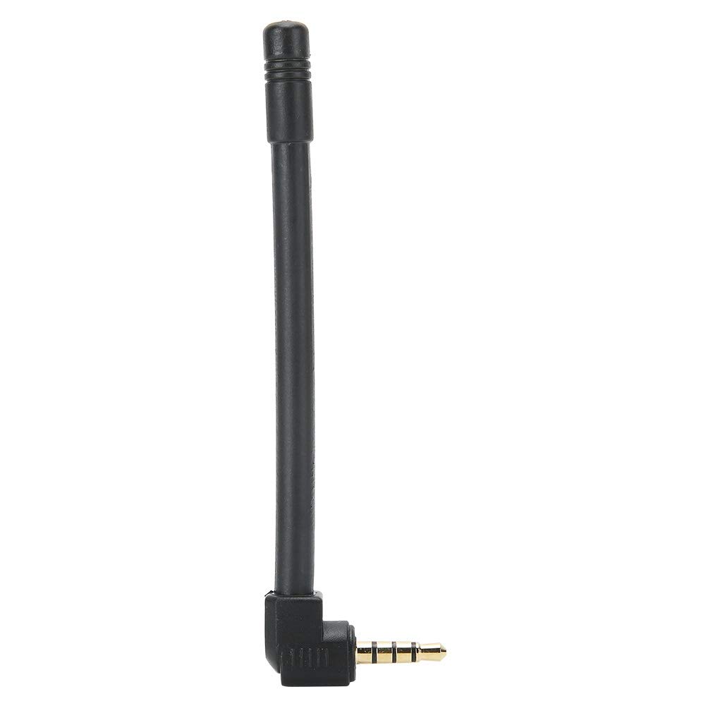 High Gain FM Radio Antenna 2dB with 3.5mm Right Angle Connector - External Antenna for Mini Speakers, Mobile Phones & Car Radios - Perfect for Outdoor, Home & Travel Use