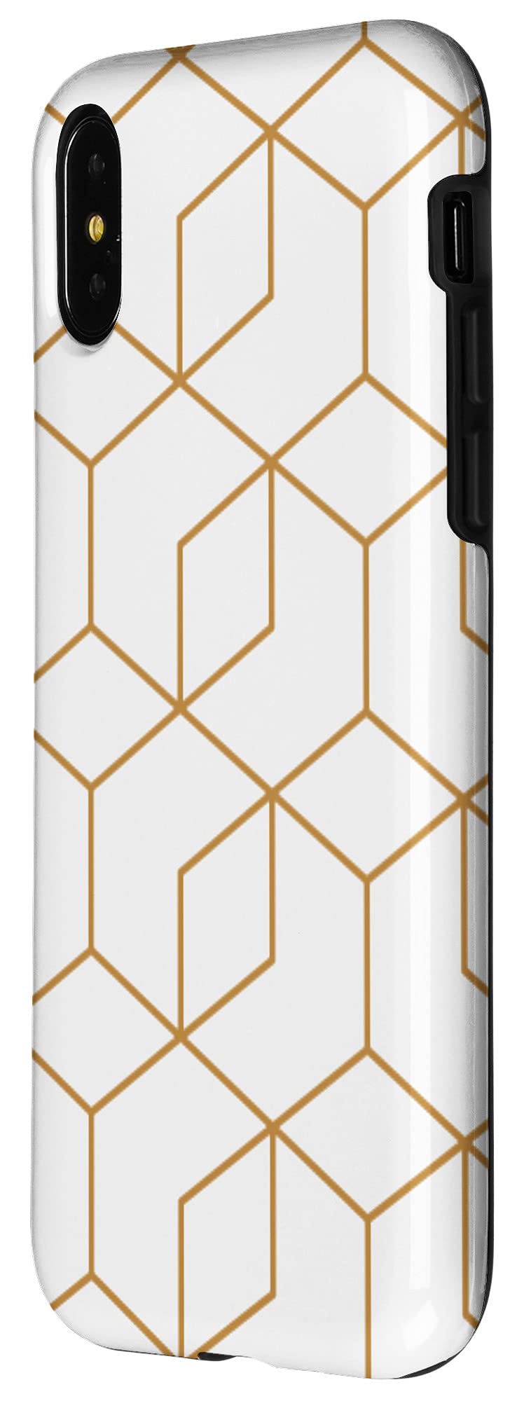 iPhone X/XS Minimalist White Beige Geometric Case - Slim Protective Cover for Everyday Use & Travel