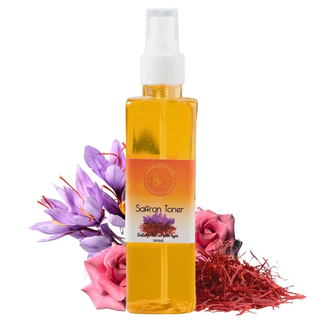 Magical Jar Saffron Toner with Rosewater & Vitamin E - 200ml Hydrating Facial Toner for Glowing Skin | Perfect for Daily Skincare Routine & Post-Cleansing Refreshment