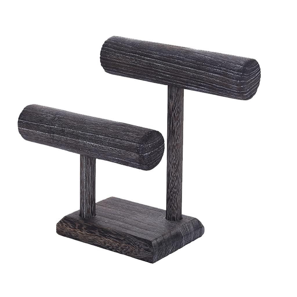 Vintage Jewelry Box for Bracelets Watches Hair Ties - Light Wood Display for Home & Shop (23.5x11x15cm)
