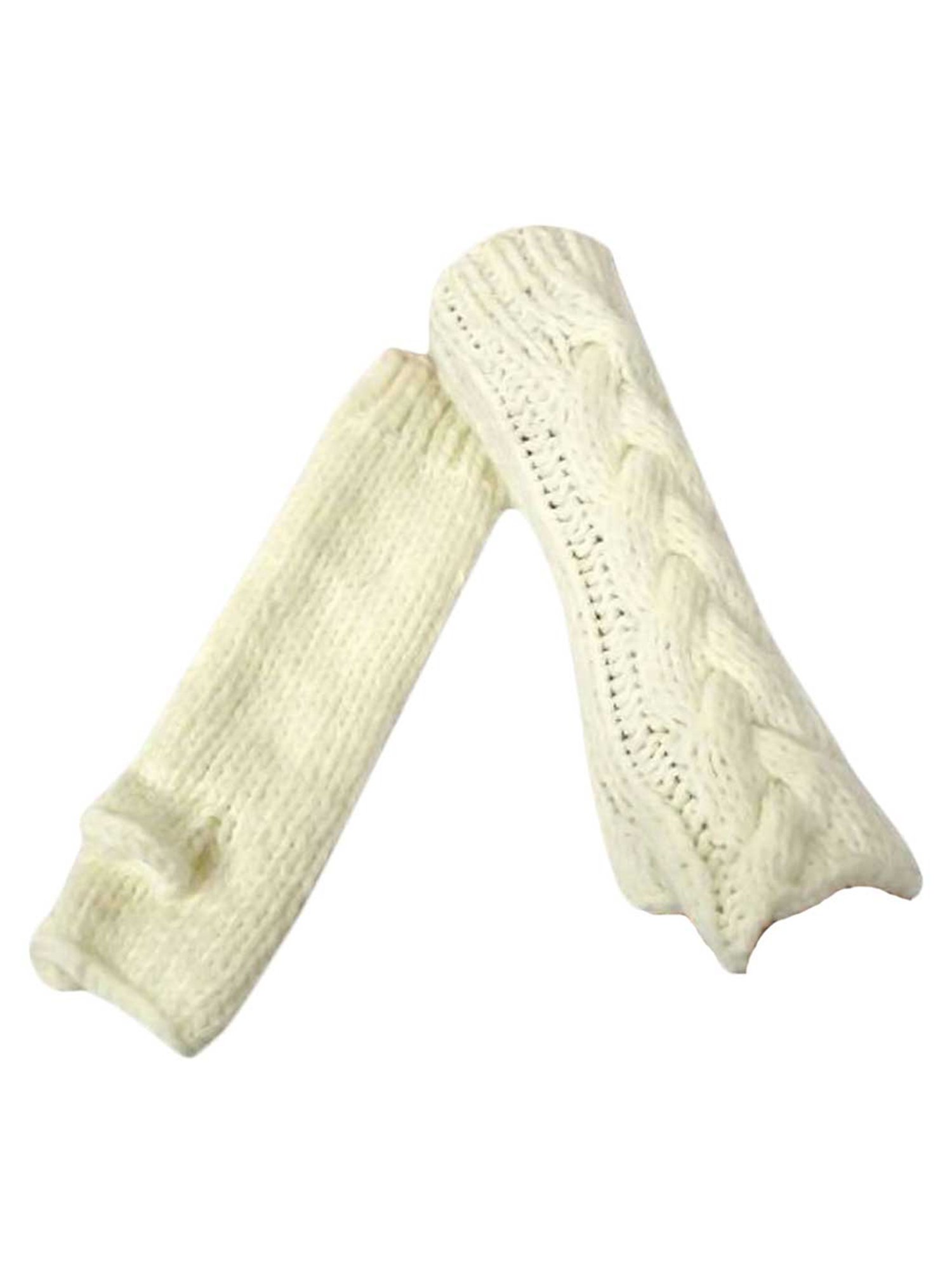 Luxury Divas Long Thick Cable Knit Arm Warmer Gloves - Women's Fashionable Winter Hand Warmers for Cold Weather & Outdoor Activities