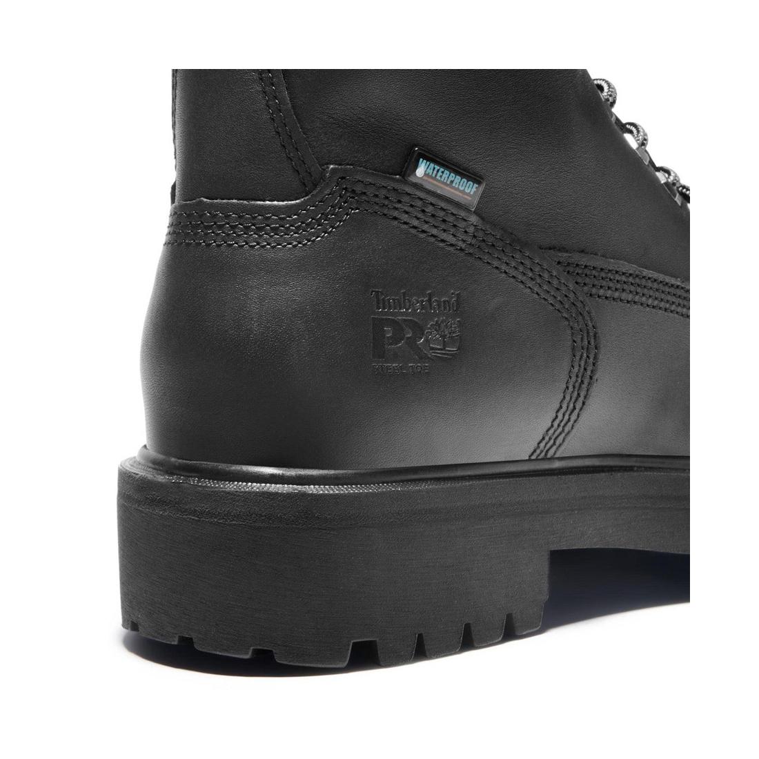 6 Inch Steel Toe Waterproof Insulated 200G Work Boots for Men - Black Safety Shoes for Construction, Warehouse & Outdoor Work