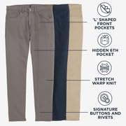 Johnnie-O Hugo 5-Pocket Pants for Men - Comfortable Casual & Golf Pants - Perfect for Work, Travel & Outdoor Activities