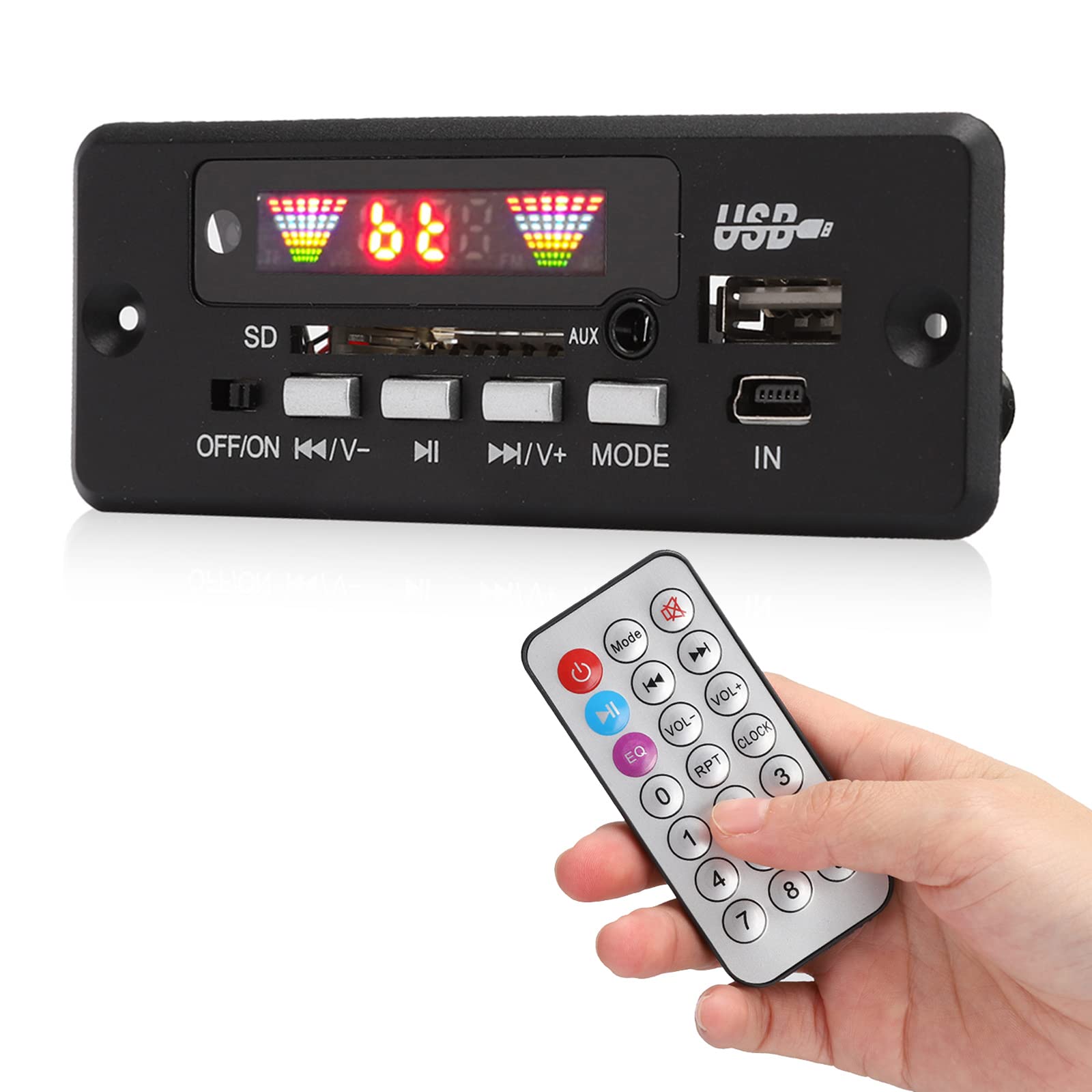Lossless Bluetooth 5.0 MP3 Decoder Board Module with 3.5mm AUX, USB, FM Radio & Hands-Free Calling - Car Audio Upgrade for Enhanced Sound Quality (Black) - Perfect for DIY Car Stereo Systems & Home Audio Projects