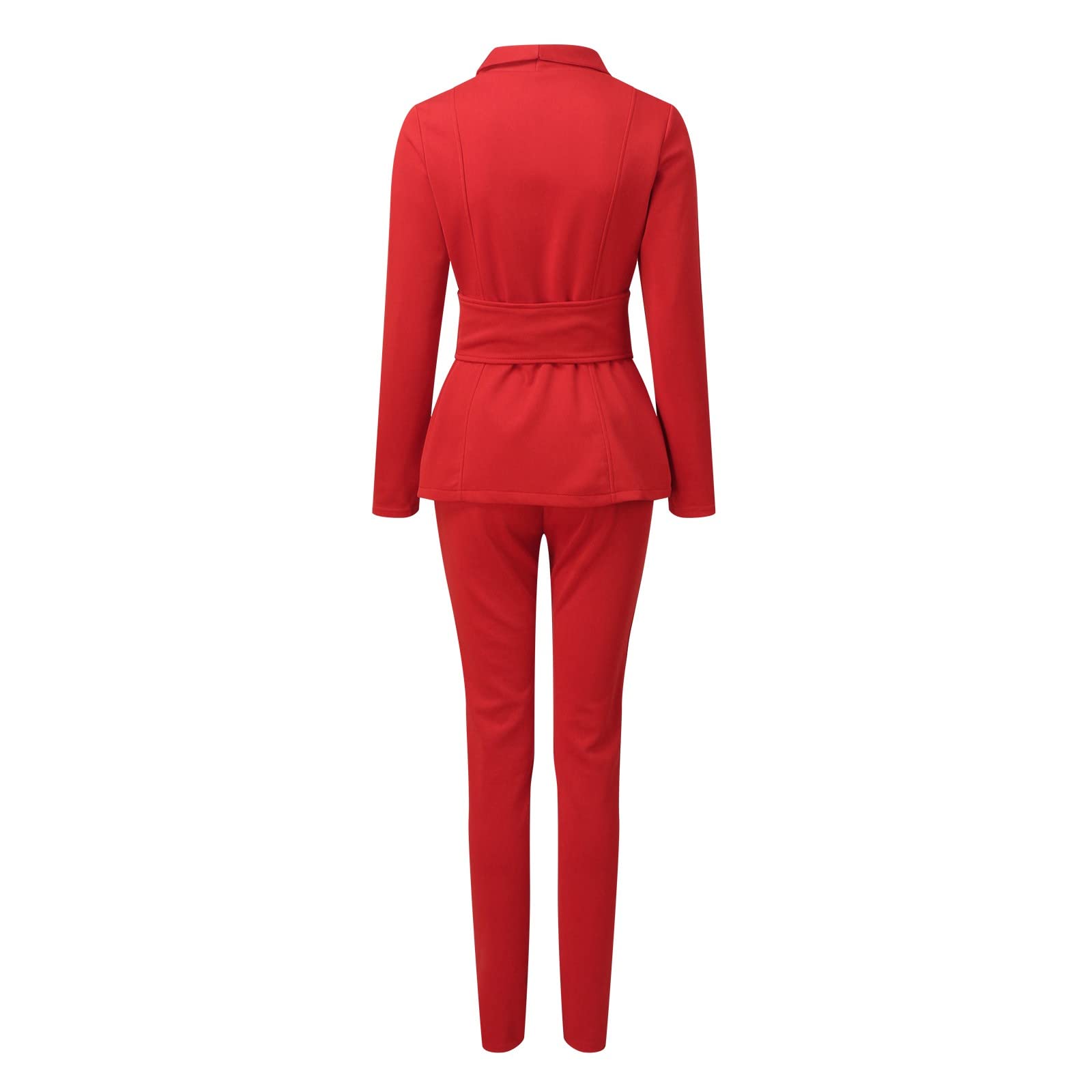 Women's Two Piece Suit Set - Sexy Lapel Office Business Outfit with Long Sleeve Blazer & Formal Pants | Perfect for Work, Business Meetings & Professional Events