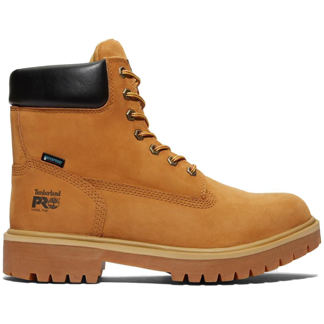 6 Inch Steel Toe Waterproof Insulated 200G Work Boots for Men - Direct Attach Construction - Wheat Color - Ideal for Construction, Warehouse & Outdoor Work