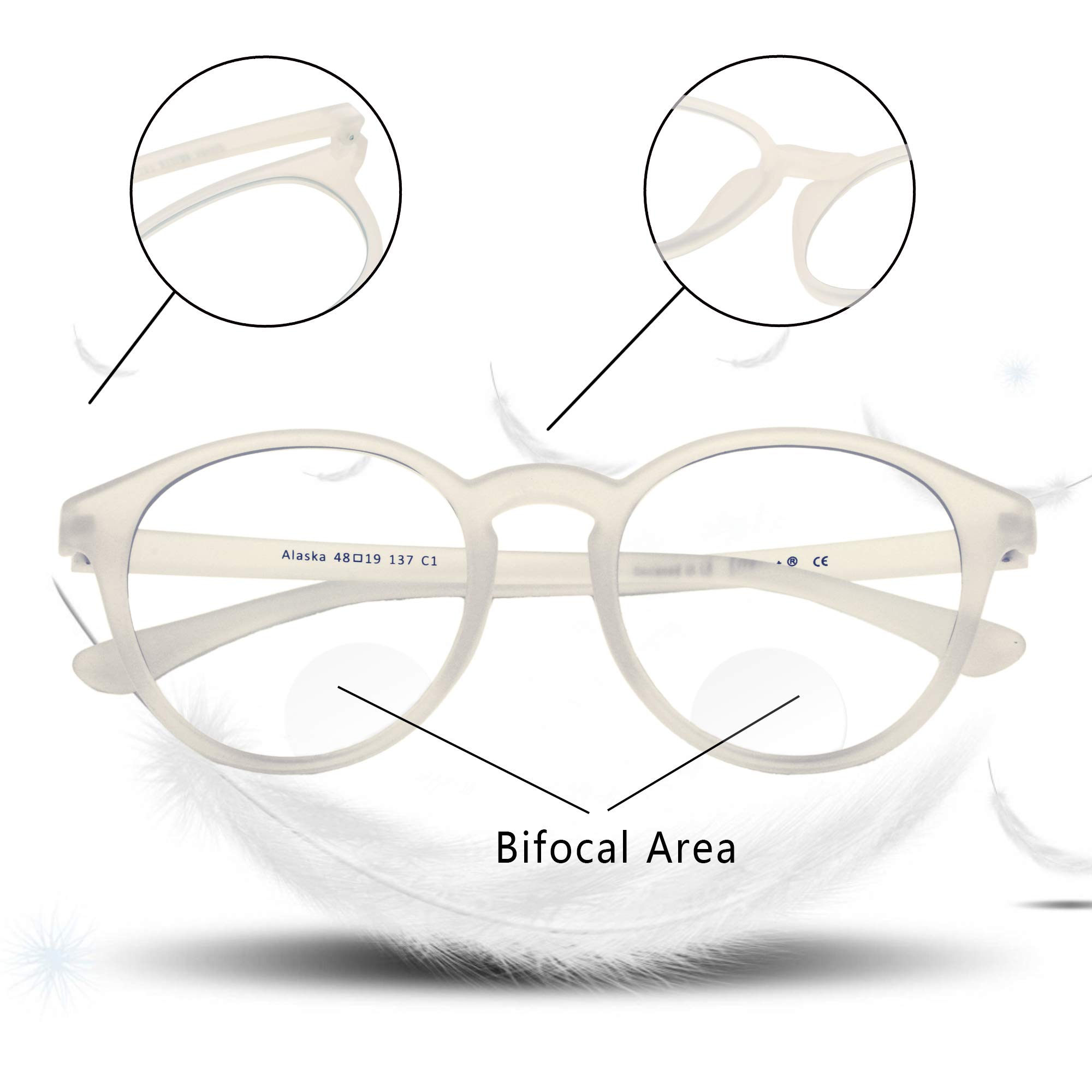 LifeArt Bifocal Reading Glasses with Blue Light Blocking - Stylish Unisex Computer Glasses for Women & Men - Perfect for Reading, Working & Screen Time