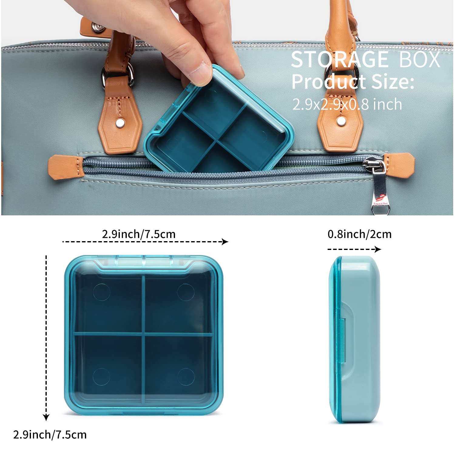 Secure Combination Lock Storage Box - Large Lockable Medicine & First Aid Organizer for Home, Travel, Camping - Durable Safety Box for Valuables, Medications, Emergency Supplies (Blue, X-Large)