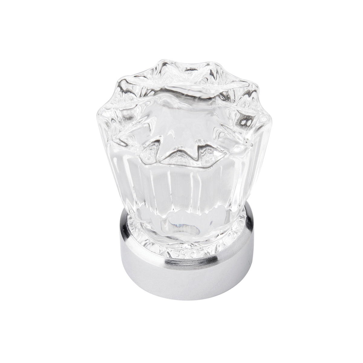 1-3/8 Inch Chrome Finish Glass Luster Knob - Perfect for Cabinet, Drawer & Furniture Hardware Upgrade